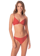 Load image into Gallery viewer, Red Camelia Sublimity Regular Rise Classic Bikini Bottom
