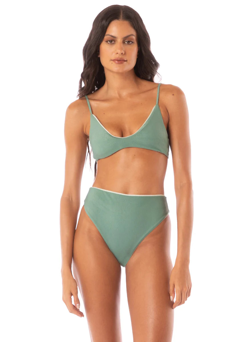 Shamrock Green Creta Classic Bralette Bikini Top