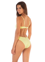 Load image into Gallery viewer, Lemonade Green Splendour Regular Rise Thin Side Bikini Bottom
