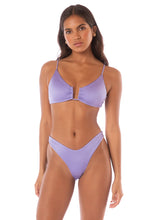 Load image into Gallery viewer, Lavander Wisteria Splendour Regular Rise Thin Side Bikini Bottom
