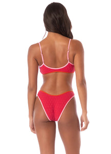 Apple Red Splendour Regular Rise Thin Side Bikini Bottom