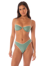 Load image into Gallery viewer, Shamrock Green Splendour Regular Rise Thin Side Bikini Bottom
