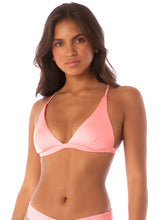 Load image into Gallery viewer, Orchid Pink Ivy Fixed Triangle Bikini Top
