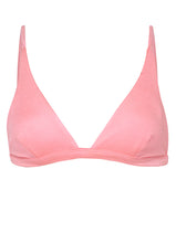 Load image into Gallery viewer, Orchid Pink Ivy Fixed Triangle Bikini Top
