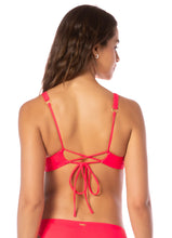Load image into Gallery viewer, Coral Crush Victoria V Wire Bralette Bikini Top
