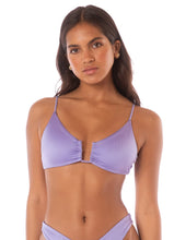 Load image into Gallery viewer, Lavander Wisteria Bia U Wire Bralette Bikini Top
