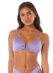 Lavander Wisteria Bia U Wire Bralette Bikini Top