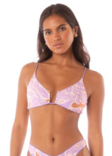 Load image into Gallery viewer, Lavander Wisteria Bia U Wire Bralette Bikini Top
