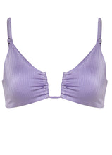 Load image into Gallery viewer, Lavander Wisteria Bia U Wire Bralette Bikini Top

