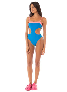 Ocean Blue Maui Cut Out One Piece