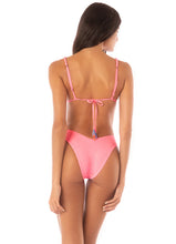 Load image into Gallery viewer, Taffy Pink Valerya Regular Rise Double V Bikini Bottom

