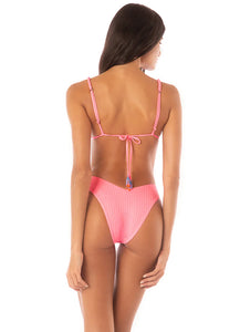 Taffy Pink Valerya Regular Rise Double V Bikini Bottom