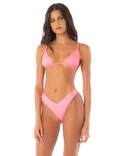 Load image into Gallery viewer, Taffy Pink Valerya Regular Rise Double V Bikini Bottom
