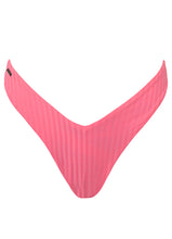 Load image into Gallery viewer, Taffy Pink Valerya Regular Rise Double V Bikini Bottom
