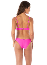 Load image into Gallery viewer, Poppy Pink Iconic Regular Rise Thin Side Bikini Bottom
