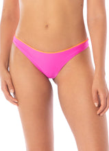Load image into Gallery viewer, Poppy Pink Iconic Regular Rise Thin Side Bikini Bottom
