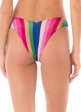 Load image into Gallery viewer, Candy Stripes Valerya Regular Rise Double V Bikini Bottom
