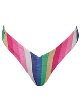 Load image into Gallery viewer, Candy Stripes Valerya Regular Rise Double V Bikini Bottom
