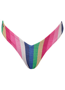 Candy Stripes Valerya Regular Rise Double V Bikini Bottom