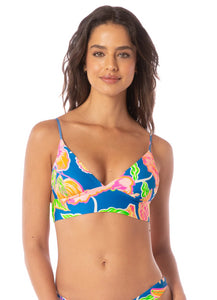 Fruit Punch Copilot Long Line Triangle Bikini Top