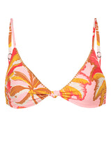 Load image into Gallery viewer, Pink Palms Sahara Fixed Triangle Bikini Top

