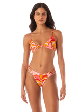 Load image into Gallery viewer, Pink Palms Squinny Low Rise Triple Strap Bikini Bottom

