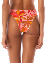 Load image into Gallery viewer, Pink Palms Squinny Low Rise Triple Strap Bikini Bottom
