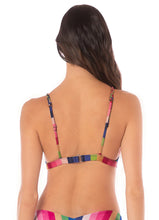 Load image into Gallery viewer, Candy Stripes Rasha Fixed Triangle Bikini Top
