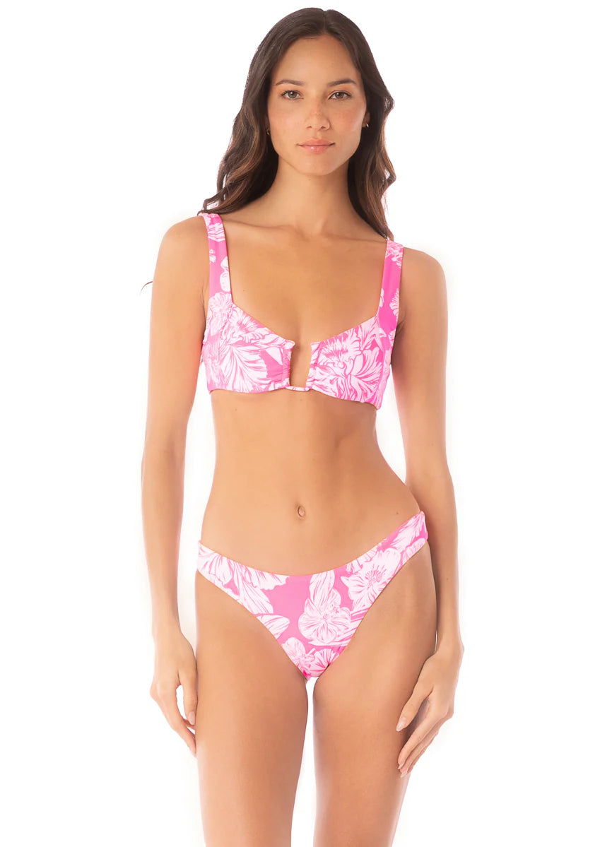 Pink Blossom Dixie U Wire Bralette Bikini Top