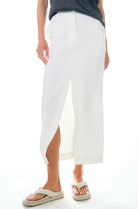 Mid-Wasited Front Slit Maxi Skirt