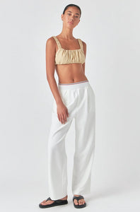 Elastic Trim Wide Pants