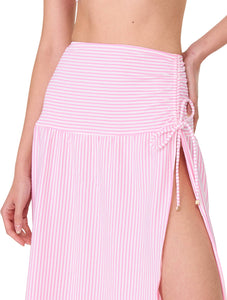Shirred Long Cover Up Skirt