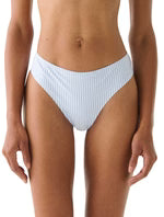 Load image into Gallery viewer, Kate Spade High Cut Bikini Bottom Tide Stripe
