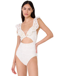 Ruffle V-Wire one Piece Swimsuit