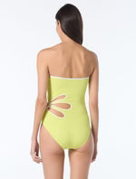 Load image into Gallery viewer, Kate Spade Bandeau Cut Out One Piece Swimsuit - Mini Chevron Texture
