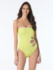 Kate Spade Bandeau Cut Out One Piece Swimsuit - Mini Chevron Texture