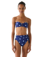 Load image into Gallery viewer, Kate Spade Bandeau Ring Front Bikini Top - Downtown Dot
