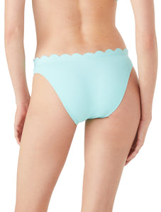 Pique Scallops High Cut Bikini Bottom