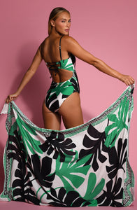 Sunshine 79 Monstera Bandeau One Piece
