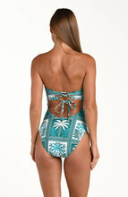 Load image into Gallery viewer, Patchwork Palms Bandeau One Piece
