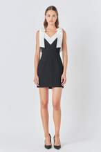 Load image into Gallery viewer, Color Block Mini Dress
