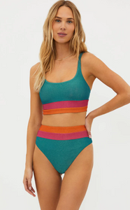 Mackenzie Top Sorbet Sea Colorblock Shine