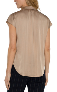 Button Front Dolman Sleeve Blouse