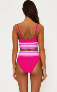 Mae Top Raspberry Color Block