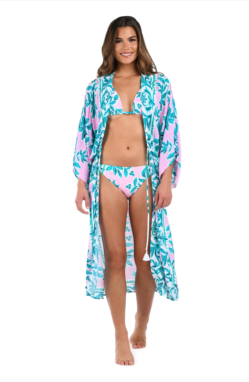 Opulent Front Tie Kimono