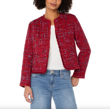 Load image into Gallery viewer, Collarless With Frayed Edges Jacket

