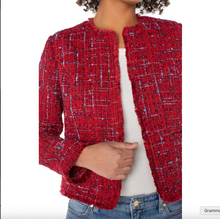 Load image into Gallery viewer, Collarless With Frayed Edges Jacket
