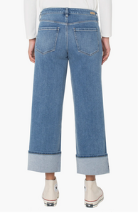 Morgan Cuffed Relaxed Fit Wide Leg Ankle Jeans