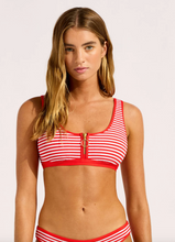 Load image into Gallery viewer, Clubhouse Zip Front Tank Top Bikini Top

