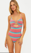 Load image into Gallery viewer, Lindy One Piece Strawberry Ice Chevron
